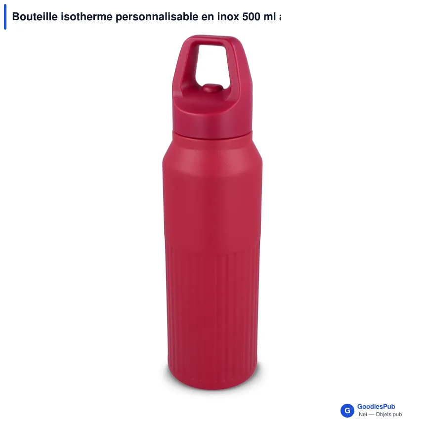 Bouteille isotherme personnalisable en inox 500 ml avec logo - Easy-Click - Image 5