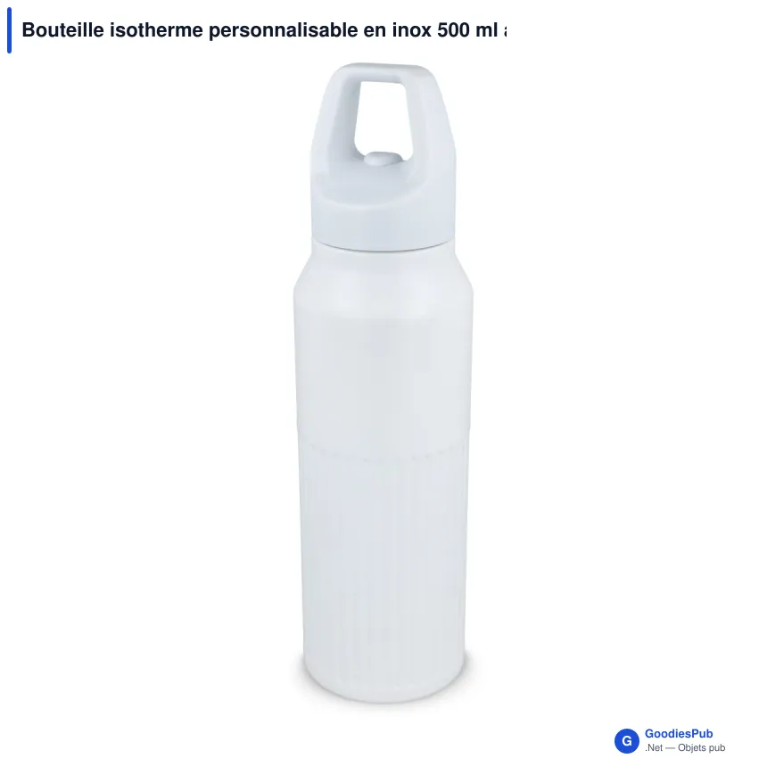 Bouteille isotherme personnalisable en inox 500 ml avec logo - Easy-Click - Image 6