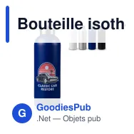 Bouteille isotherme personnalisable finition mate 500 ml avec logo - Thermo - Miniature 1