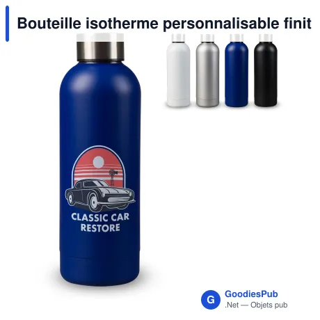 Bouteille isotherme personnalisable finition mate 500 ml avec logo - Thermo