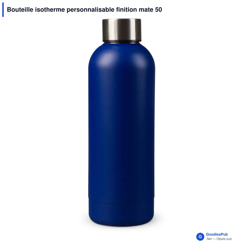 Bouteille isotherme personnalisable finition mate 500 ml avec logo - Thermo - Image 4