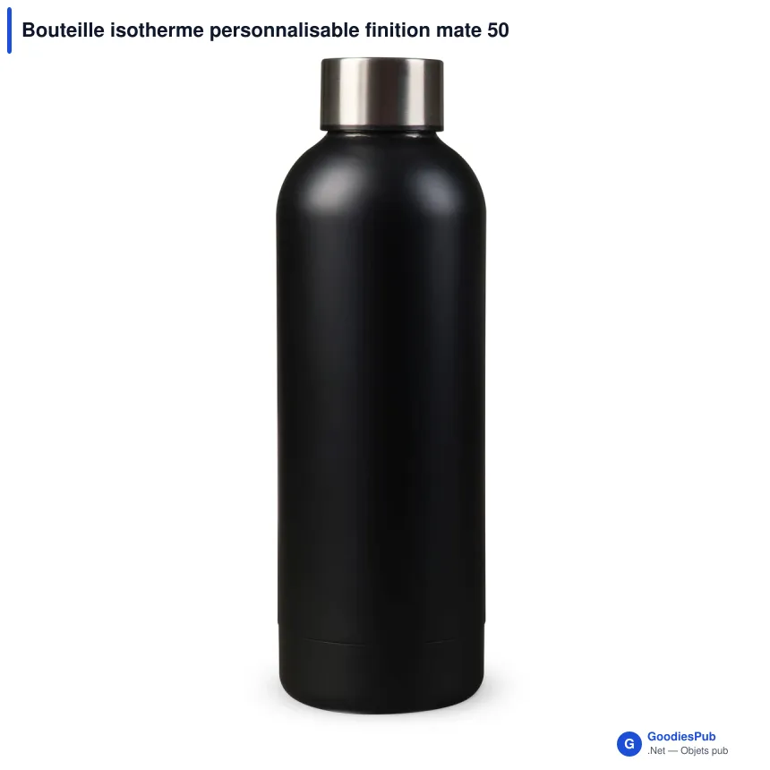 Bouteille isotherme personnalisable finition mate 500 ml avec logo - Thermo - Image 5