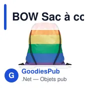 BOW Sac à cordon arc-en-ciel RPET - Miniature 1
