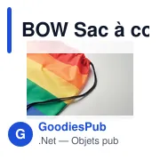 BOW Sac à cordon arc-en-ciel RPET - Miniature 2