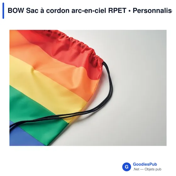 BOW Sac à cordon arc-en-ciel RPET - Image 2