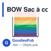 BOW Sac à cordon arc-en-ciel RPET - Miniature 3
