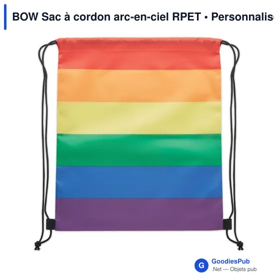 BOW Sac à cordon arc-en-ciel RPET - Image 3