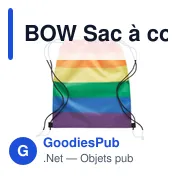 BOW Sac à cordon arc-en-ciel RPET - Miniature 4