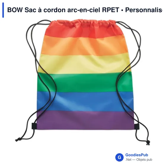 BOW Sac à cordon arc-en-ciel RPET - Image 4