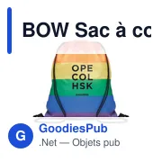 BOW Sac à cordon arc-en-ciel RPET - Miniature 5