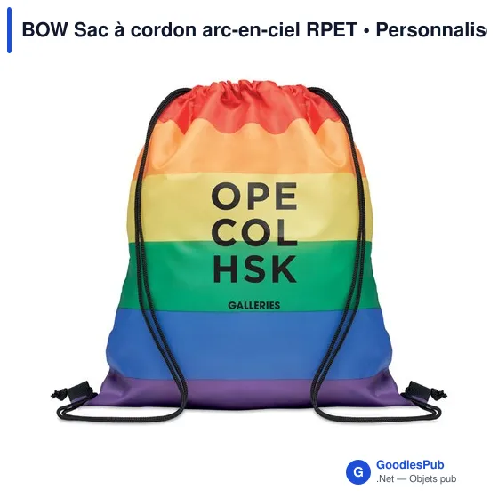 BOW Sac à cordon arc-en-ciel RPET - Image 5