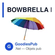 BOWBRELLA Parapluie arc-en-ciel 27 " - Miniature 1