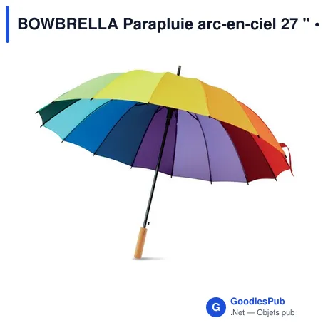BOWBRELLA Parapluie arc-en-ciel 27 "