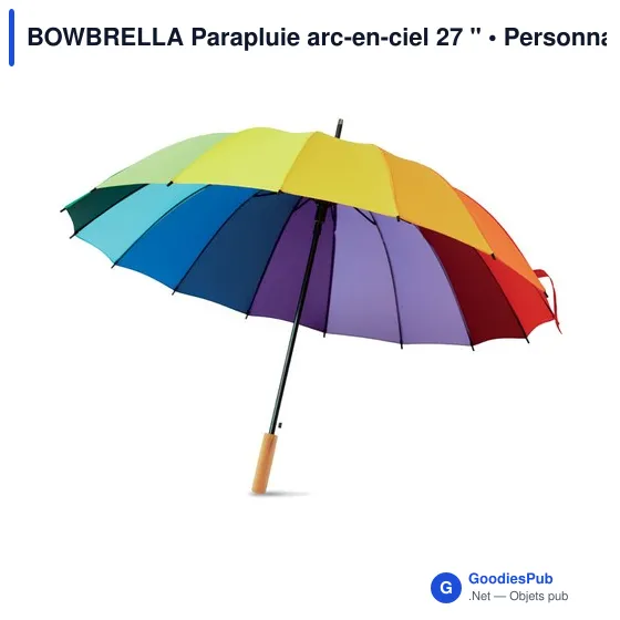 BOWBRELLA Parapluie arc-en-ciel 27 " - Image 1