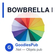 BOWBRELLA Parapluie arc-en-ciel 27 " - Miniature 2