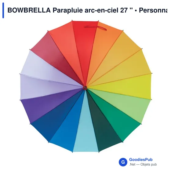 BOWBRELLA Parapluie arc-en-ciel 27 " - Image 2