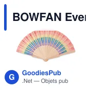 BOWFAN Eventail en bois arc-en-ciel - Miniature 2