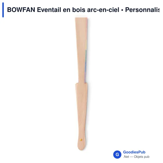 BOWFAN Eventail en bois arc-en-ciel - Image 3