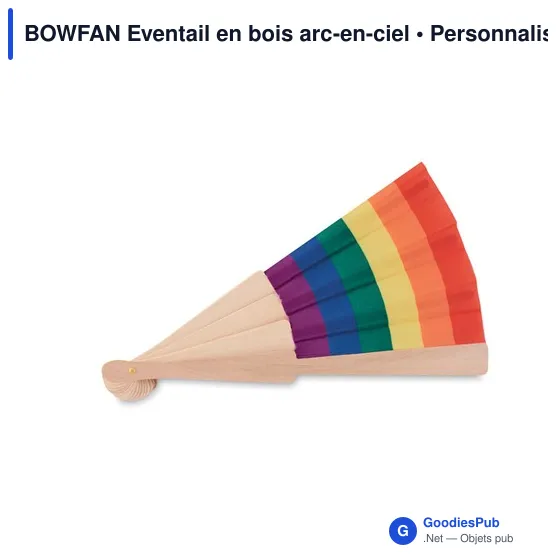 BOWFAN Eventail en bois arc-en-ciel - Image 4
