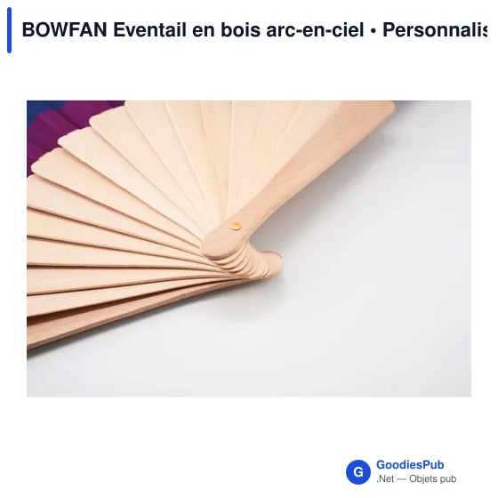 BOWFAN Eventail en bois arc-en-ciel - Image 5