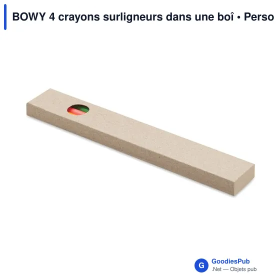BOWY 4 crayons surligneurs dans une - Image 2