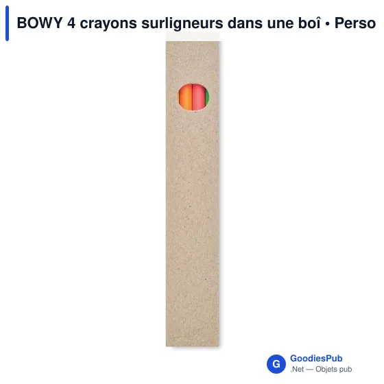 BOWY 4 crayons surligneurs dans une - Image 3