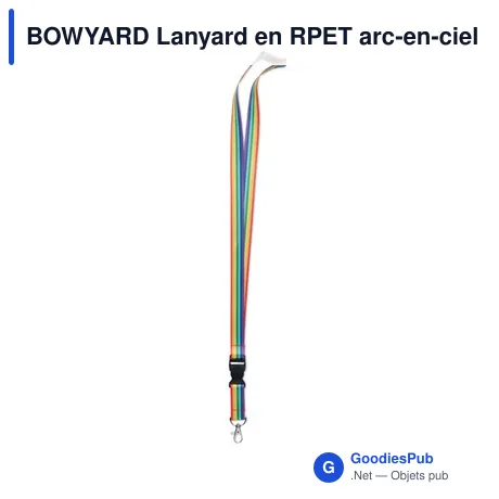 BOWYARD Lanyard en RPET arc-en-ciel