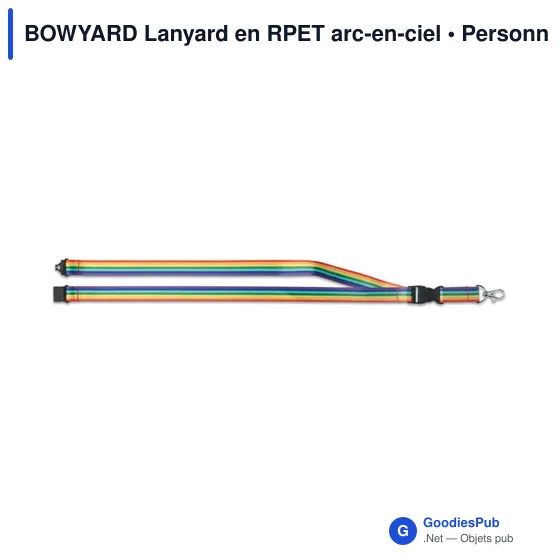 BOWYARD Lanyard en RPET arc-en-ciel - Image 2