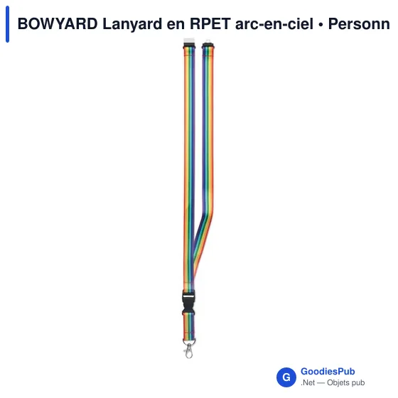 BOWYARD Lanyard en RPET arc-en-ciel - Image 3