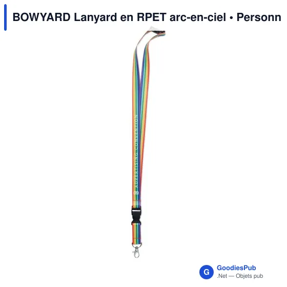 BOWYARD Lanyard en RPET arc-en-ciel - Image 4