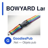 BOWYARD Lanyard en RPET arc-en-ciel - Miniature 5