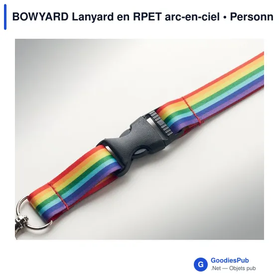BOWYARD Lanyard en RPET arc-en-ciel - Image 5