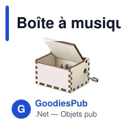 Boîte à musique personnalisable en bois avec logo - BOXMAS - Miniature 1