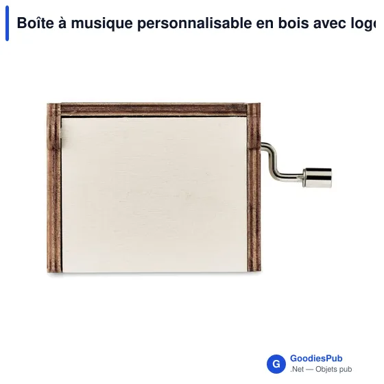 Boîte à musique personnalisable en bois avec logo - BOXMAS - Image 2