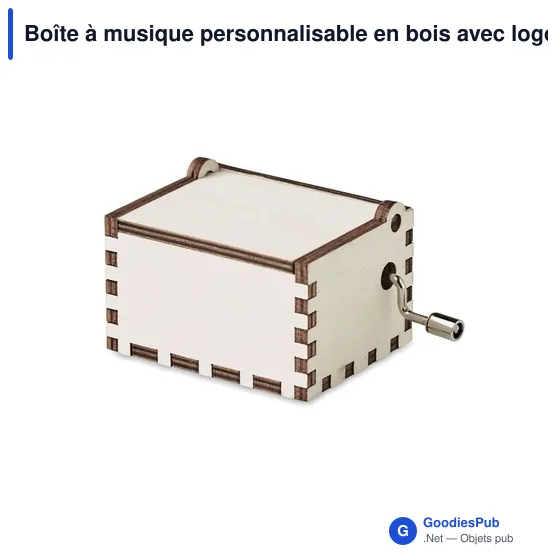 Boîte à musique personnalisable en bois avec logo - BOXMAS - Image 3