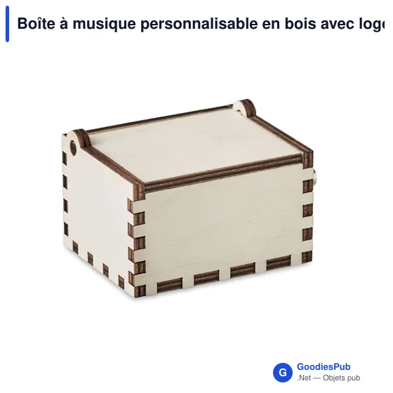 Boîte à musique personnalisable en bois avec logo - BOXMAS - Image 4