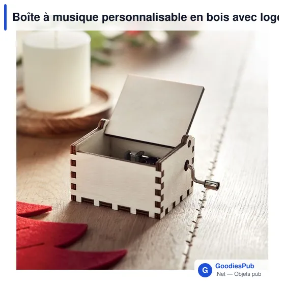 Boîte à musique personnalisable en bois avec logo - BOXMAS - Image 6