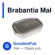Boîte à déjeuner personnalisable Brabantia Make & Take avec logo - Miniature 1