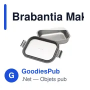 Boîte à déjeuner personnalisable Brabantia Make & Take avec logo - Miniature 2