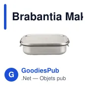 Boîte à déjeuner personnalisable Brabantia Make & Take avec logo - Miniature 3