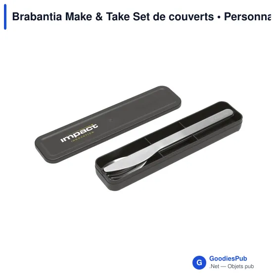 Set de couverts réutilisables personnalisable avec logo - Brabantia - Image 1