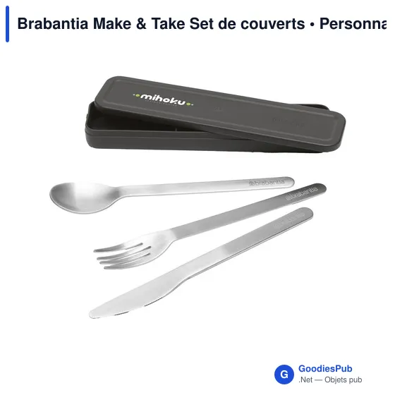 Set de couverts réutilisables personnalisable avec logo - Brabantia - Image 2