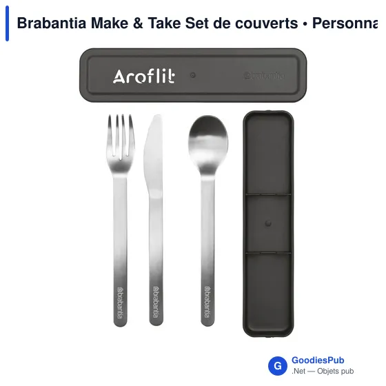 Set de couverts réutilisables personnalisable avec logo - Brabantia - Image 5