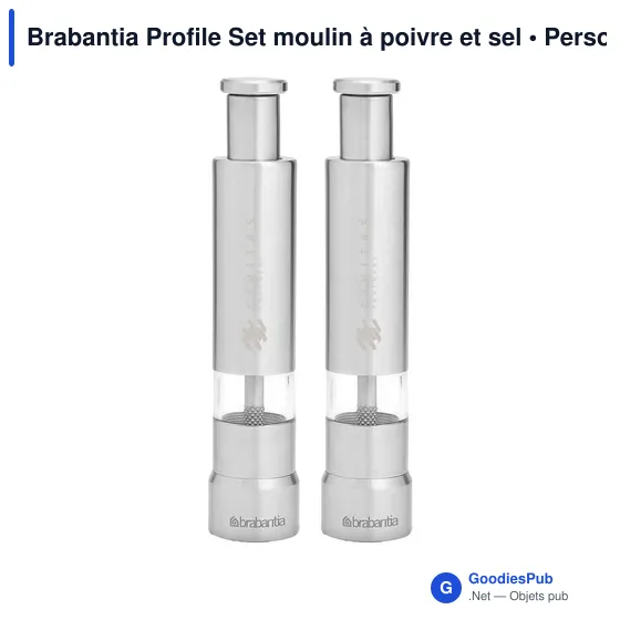 Moulin à épices personnalisable Brabantia Profile Set avec logo - Image 2