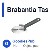 Ustensile de cuisine personnalisable : Roulette à Pizza Brabantia Tasty+avec logo - Miniature 2