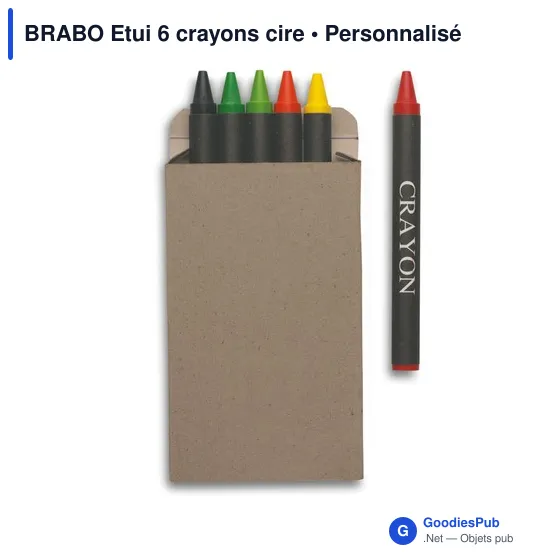 BRABO Etui 6 crayons cire - Image 1