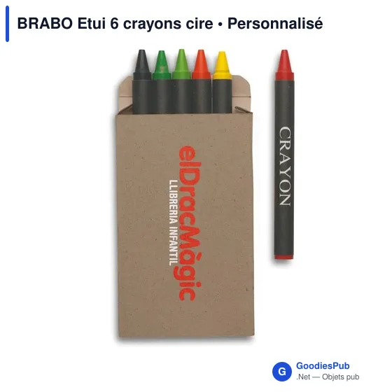BRABO Etui 6 crayons cire - Image 2