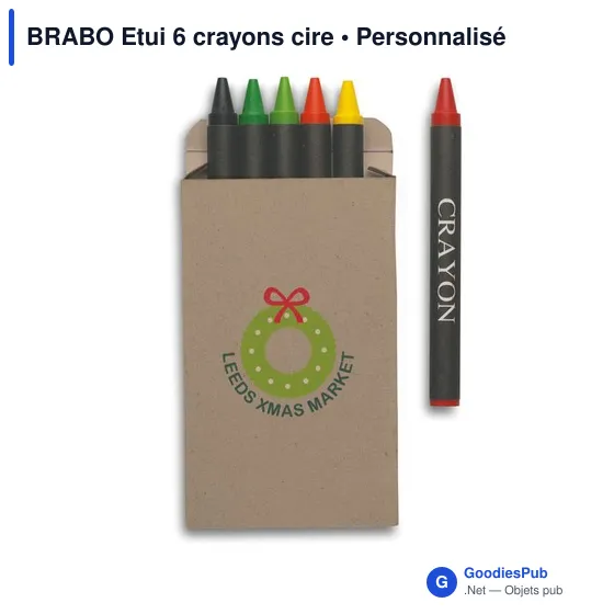 BRABO Etui 6 crayons cire - Image 3