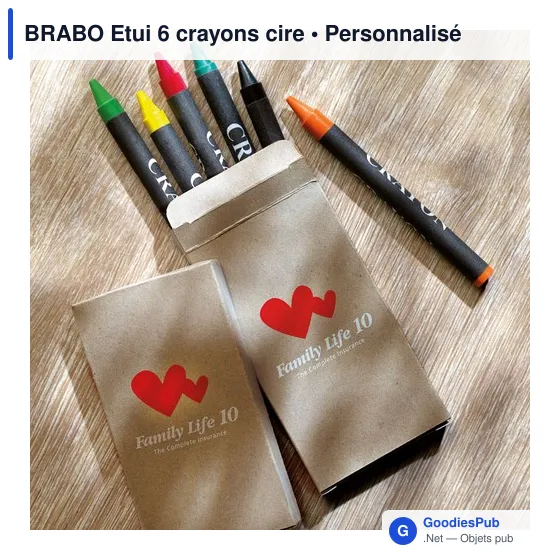 BRABO Etui 6 crayons cire - Image 4