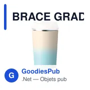 Gobelet double paroi personnalisable en acier inoxydable - BRACE GRADIENTavec logo - Miniature 1